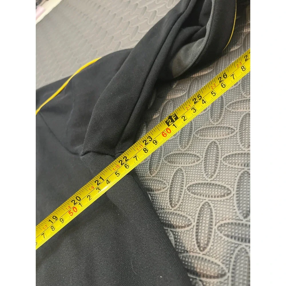 Nike Flight Track Jacket Mens L‎ Black Gray Yellow Full Zip Swoosh Sportswear